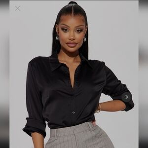 Fashion Nova Smooth Talkin Button Down Top